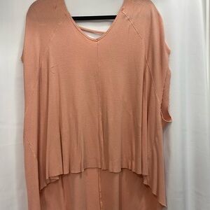 Peach V-Neck Women's Top